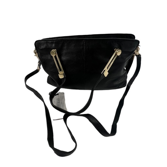 NWT Foley + Corinna Women's Black Leather Slide Crossbody Satchel Bag Purse